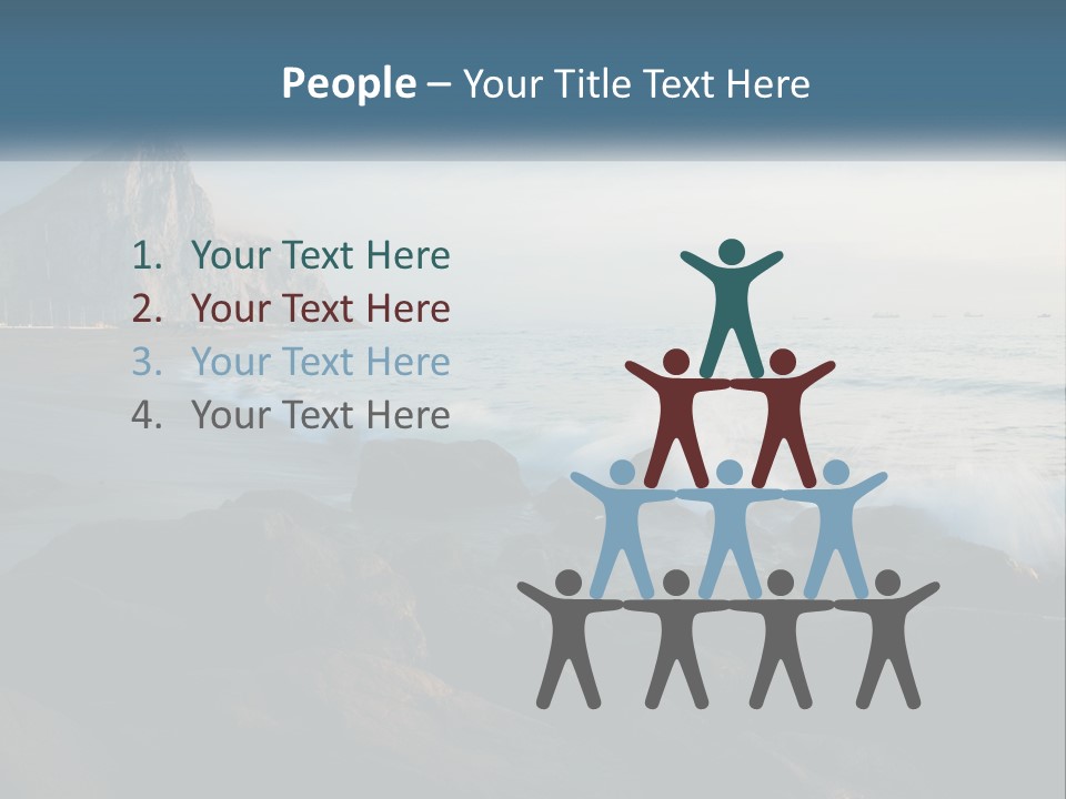 Beachfront Beach Rocky PowerPoint Template