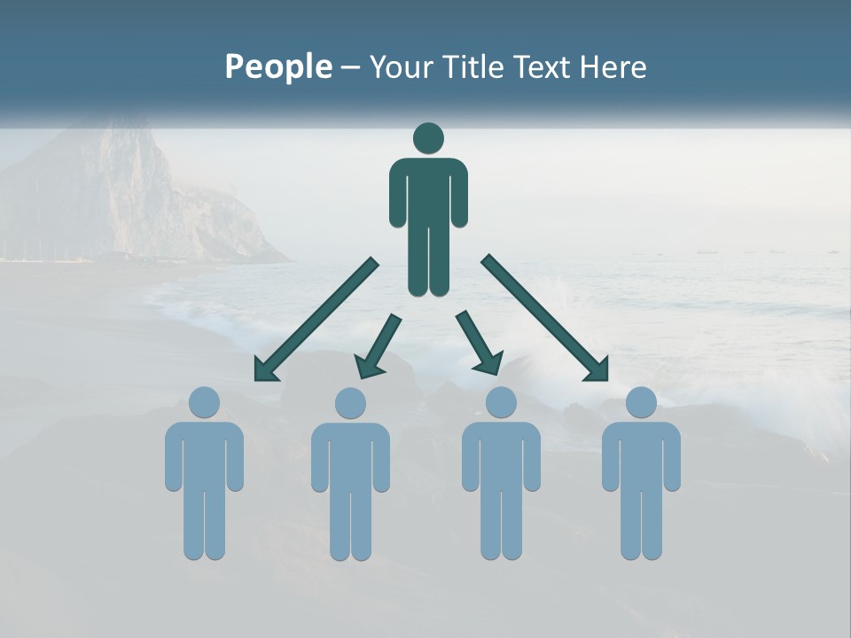 Beachfront Beach Rocky PowerPoint Template