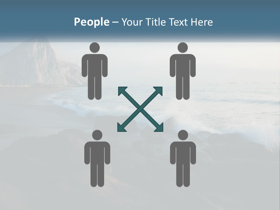 Beachfront Beach Rocky PowerPoint Template