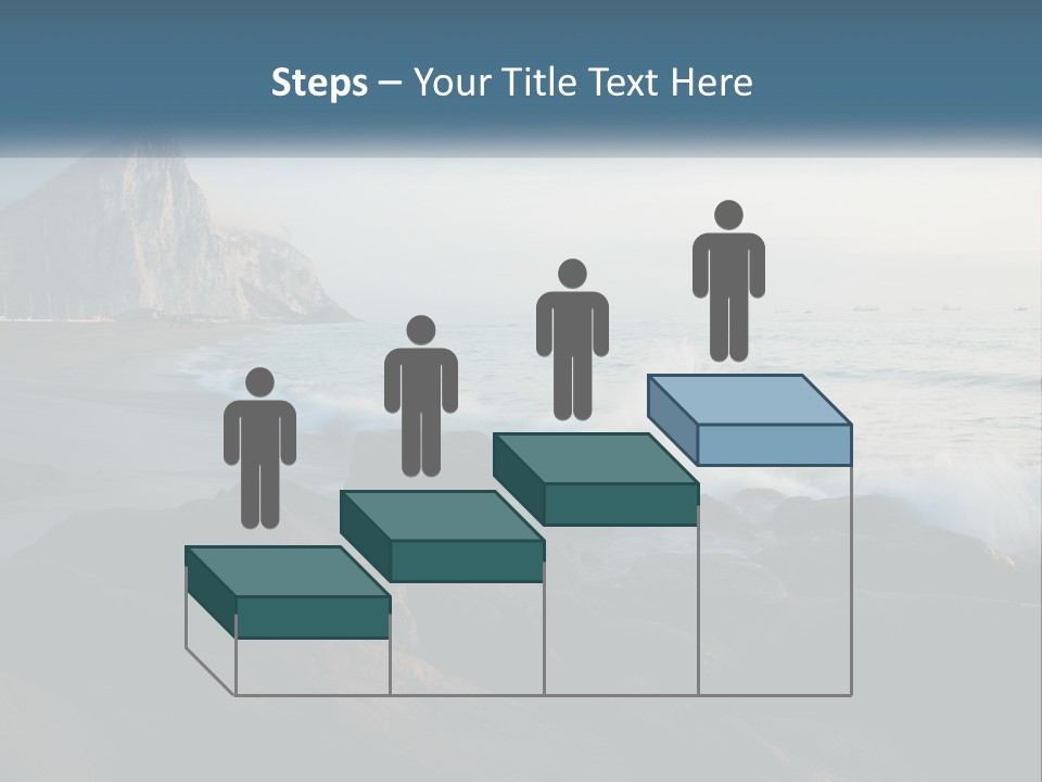 Beachfront Beach Rocky PowerPoint Template