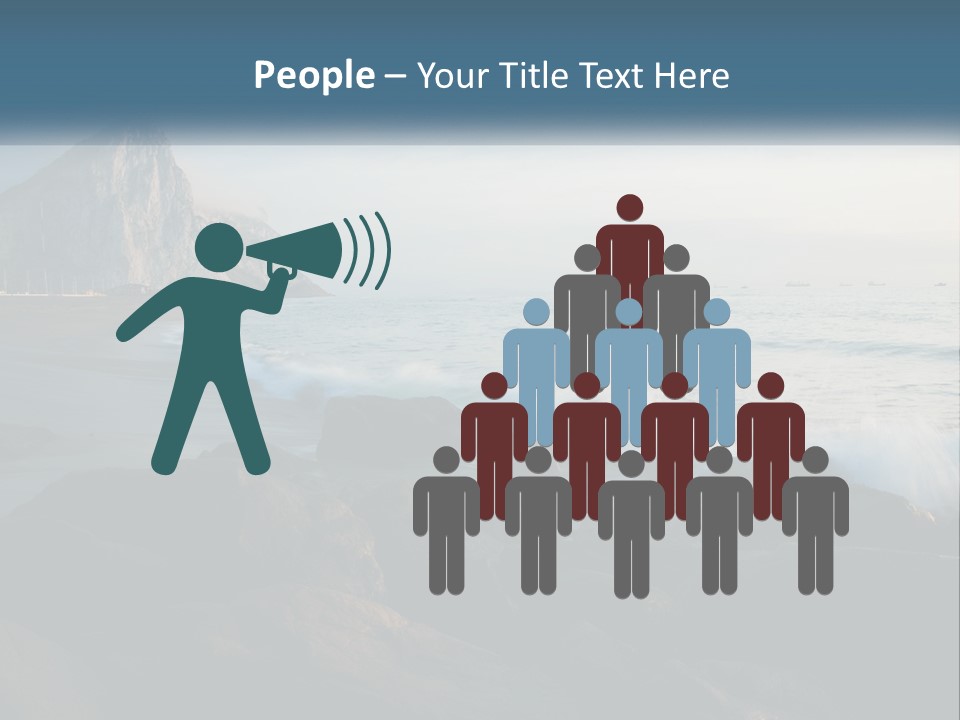 Beachfront Beach Rocky PowerPoint Template