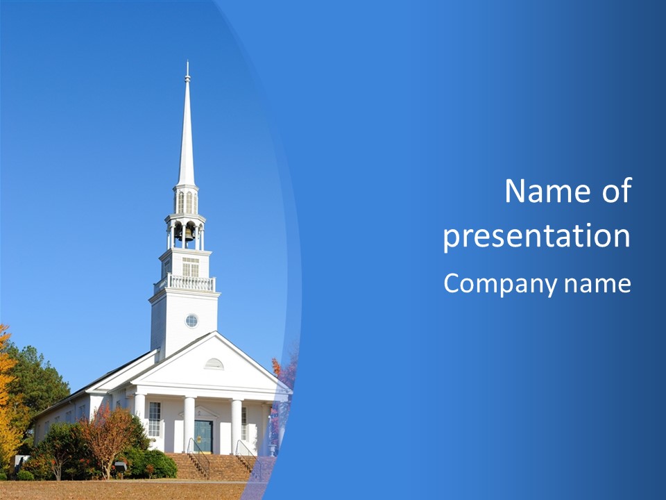 Building Tower Fall PowerPoint Template