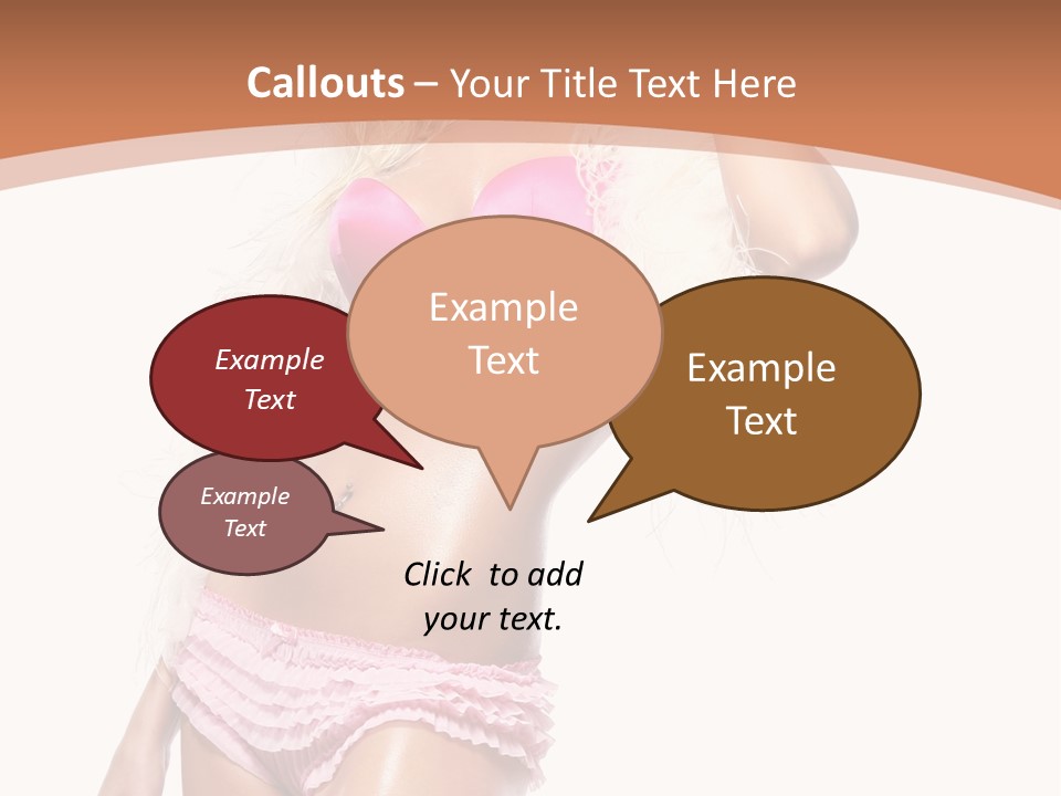 Body Telephone Sensuality PowerPoint Template