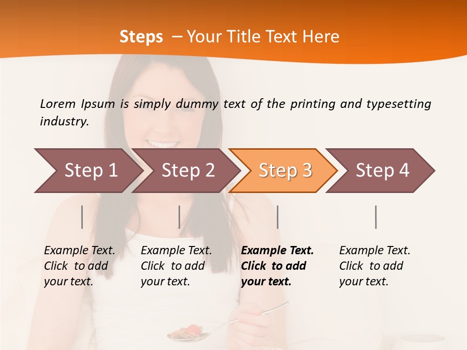 Relaxation Eating Bed PowerPoint Template