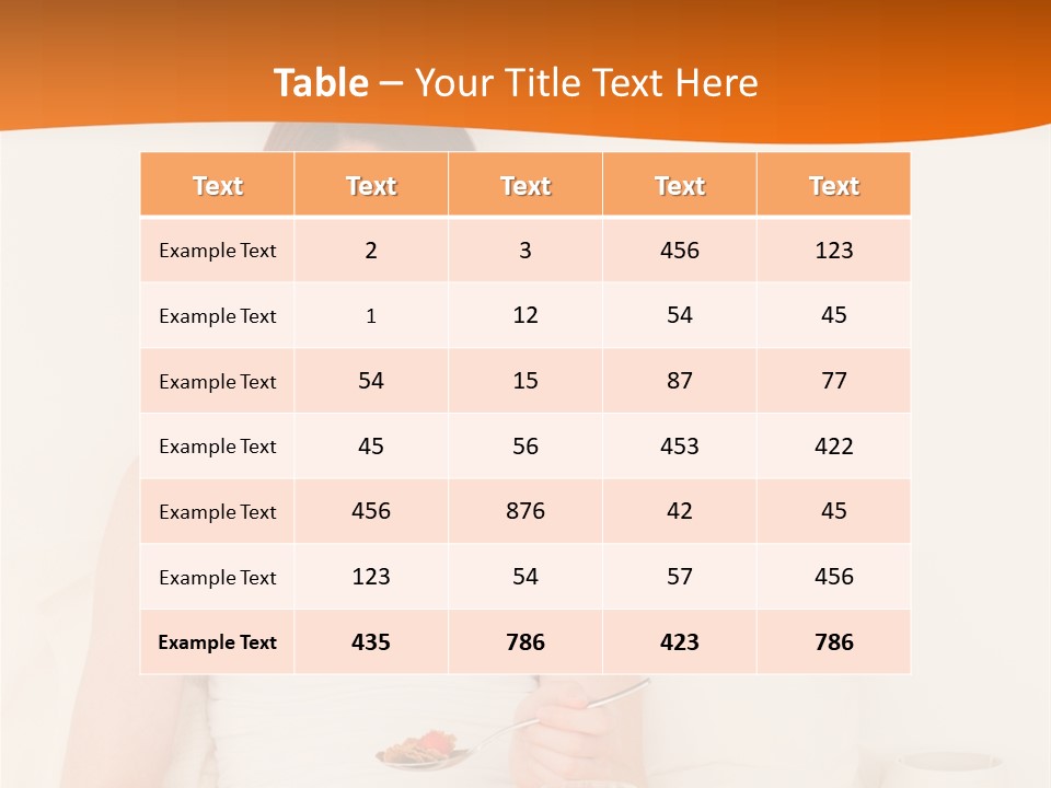 Relaxation Eating Bed PowerPoint Template