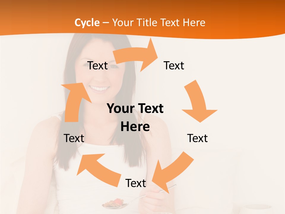 Relaxation Eating Bed PowerPoint Template