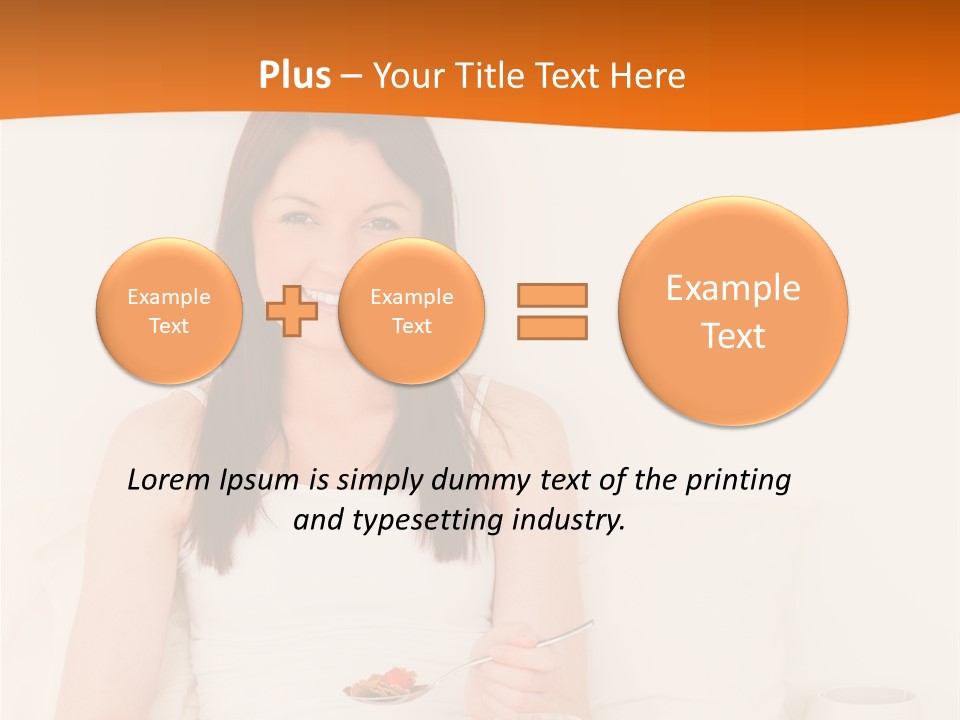 Relaxation Eating Bed PowerPoint Template