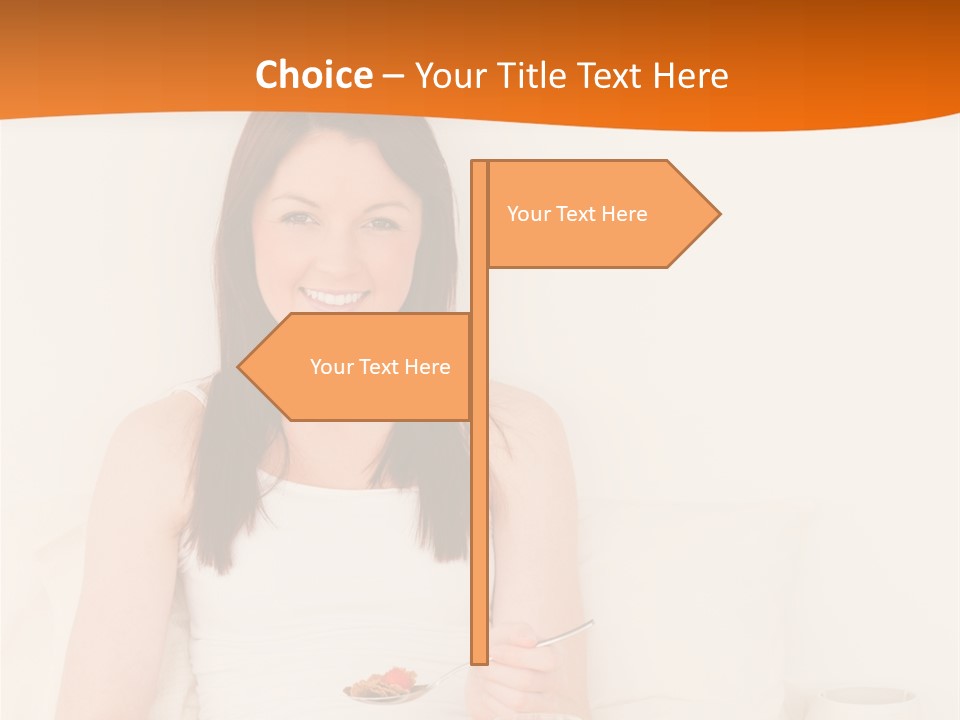 Relaxation Eating Bed PowerPoint Template