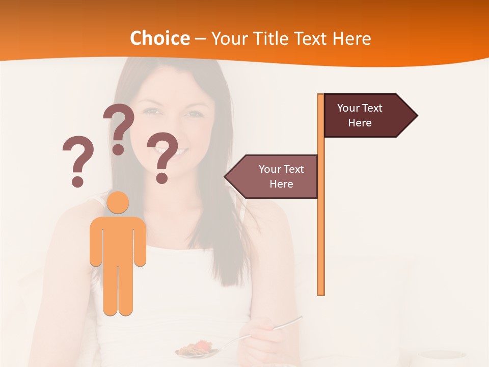 Relaxation Eating Bed PowerPoint Template