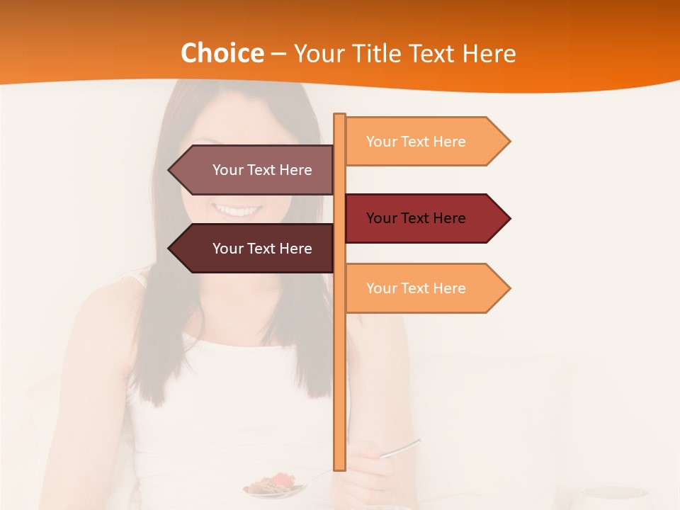 Relaxation Eating Bed PowerPoint Template