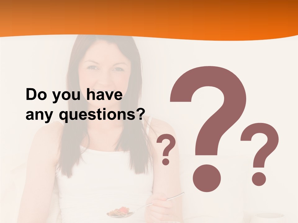 Relaxation Eating Bed PowerPoint Template