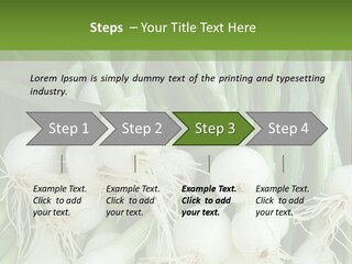 Photograph Onions With Stems Onions Close Up PowerPoint Template
