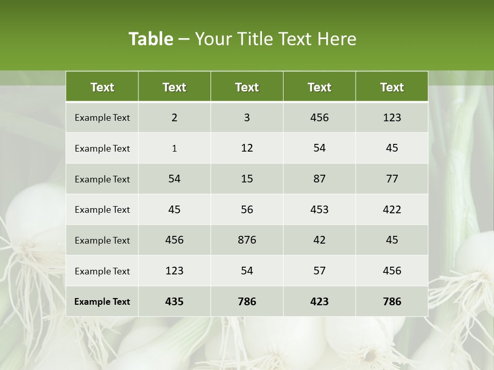 Photograph Onions With Stems Onions Close Up PowerPoint Template