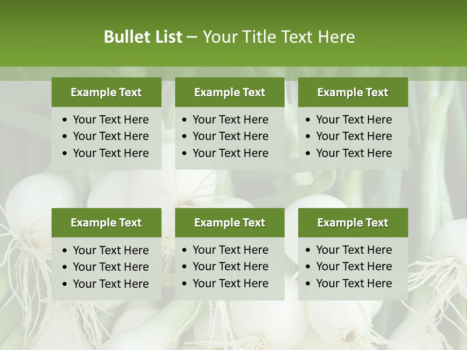 Photograph Onions With Stems Onions Close Up PowerPoint Template