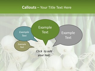 Photograph Onions With Stems Onions Close Up PowerPoint Template