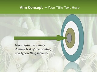 Photograph Onions With Stems Onions Close Up PowerPoint Template