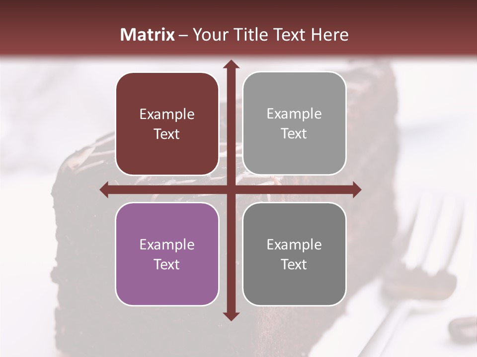 Close Up Chocolate Cake Brown PowerPoint Template