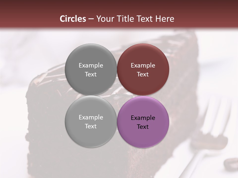 Close Up Chocolate Cake Brown PowerPoint Template