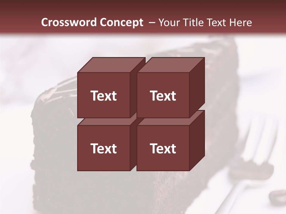 Close Up Chocolate Cake Brown PowerPoint Template