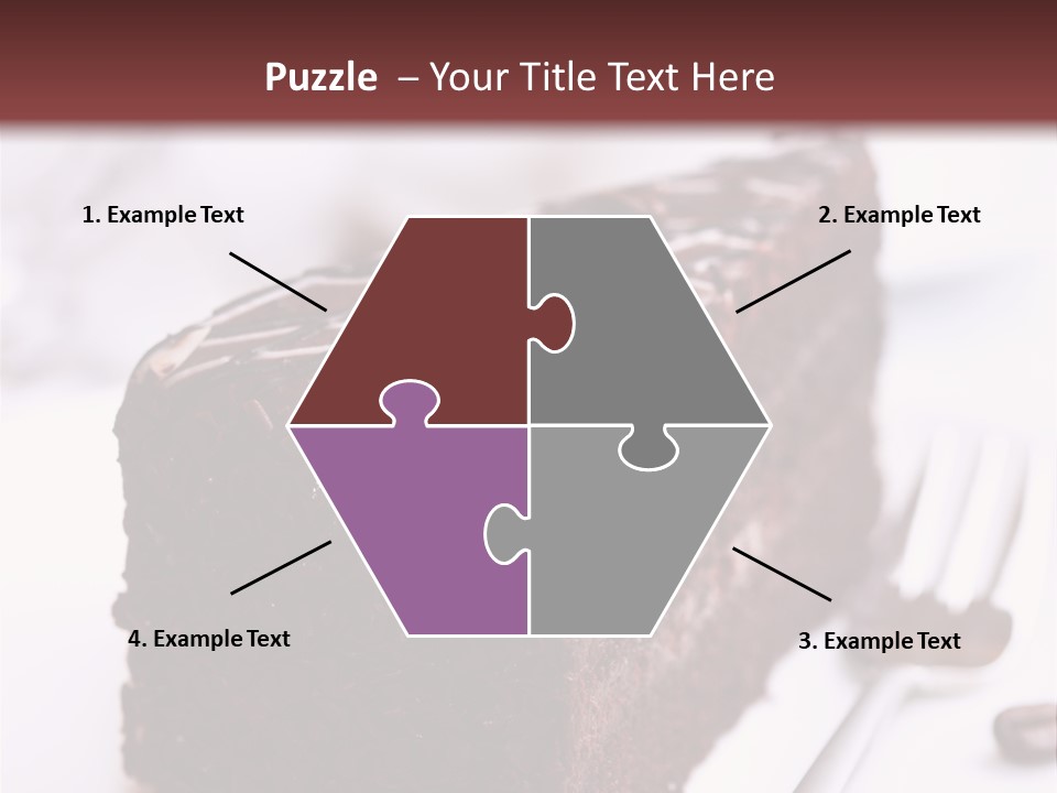 Close Up Chocolate Cake Brown PowerPoint Template