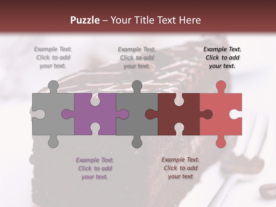 Close Up Chocolate Cake Brown PowerPoint Template