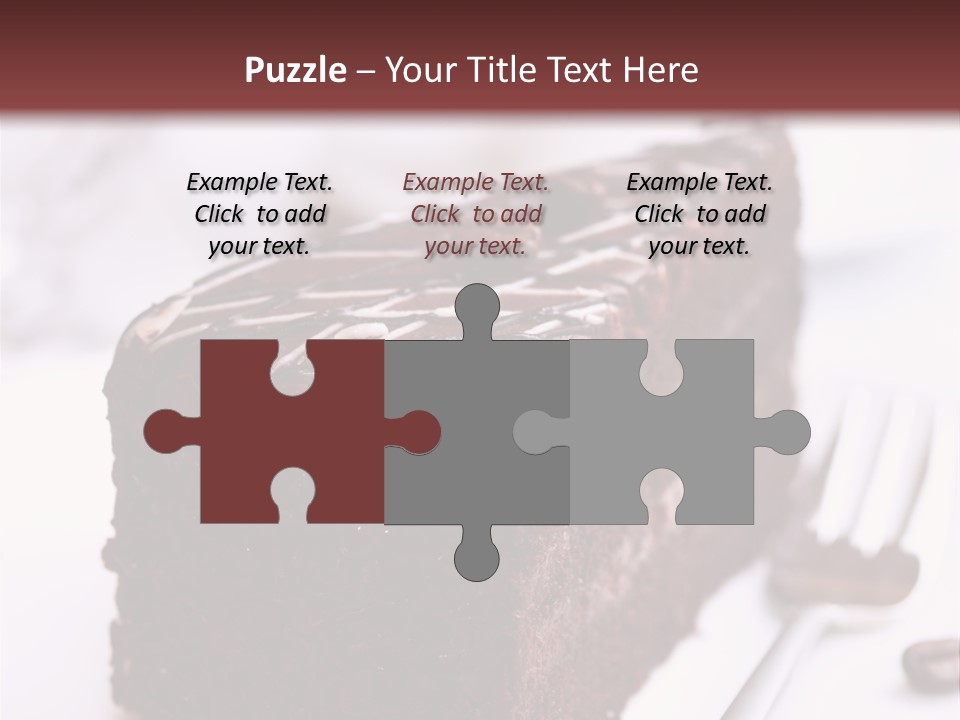 Close Up Chocolate Cake Brown PowerPoint Template