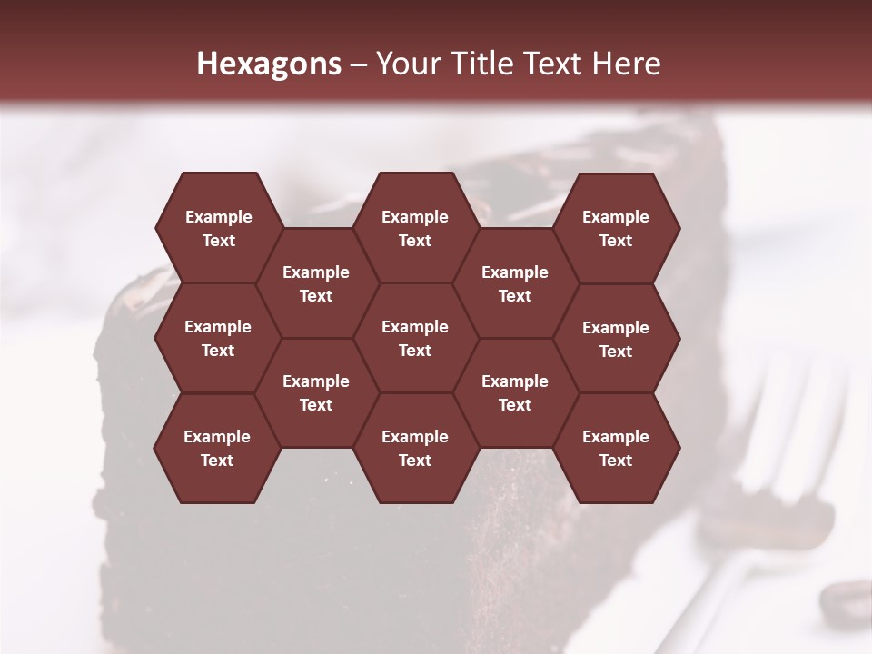 Close Up Chocolate Cake Brown PowerPoint Template