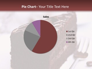 Close Up Chocolate Cake Brown PowerPoint Template