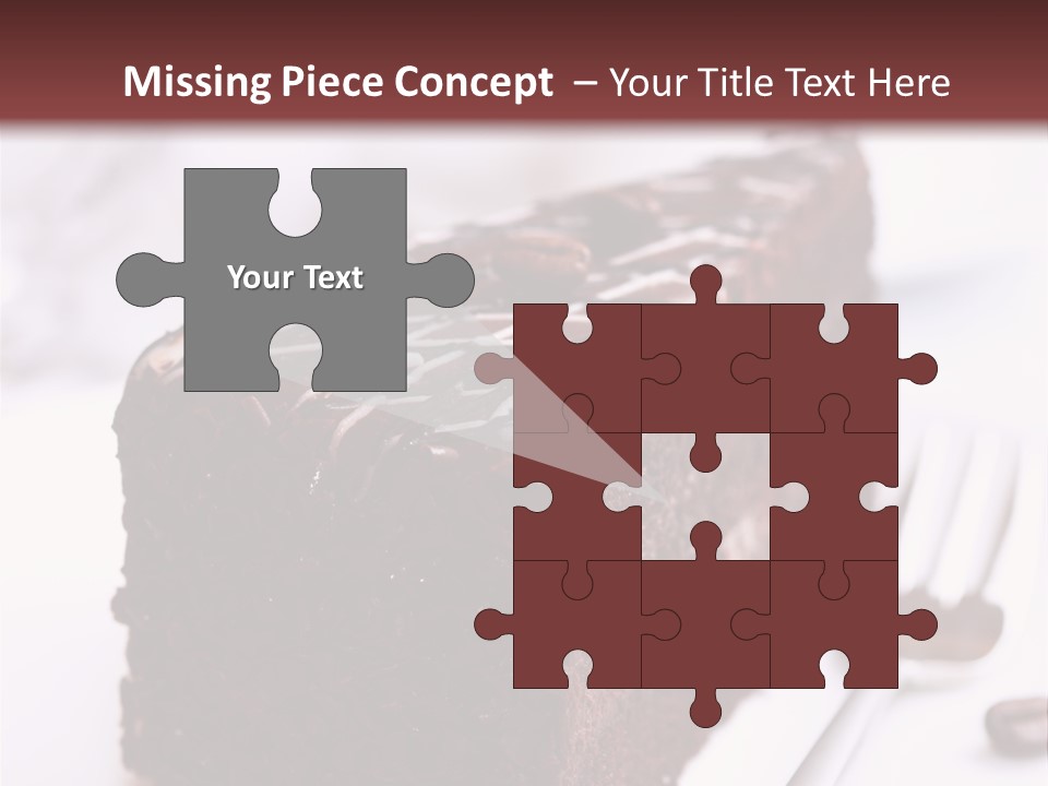 Close Up Chocolate Cake Brown PowerPoint Template