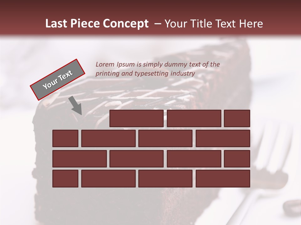Close Up Chocolate Cake Brown PowerPoint Template