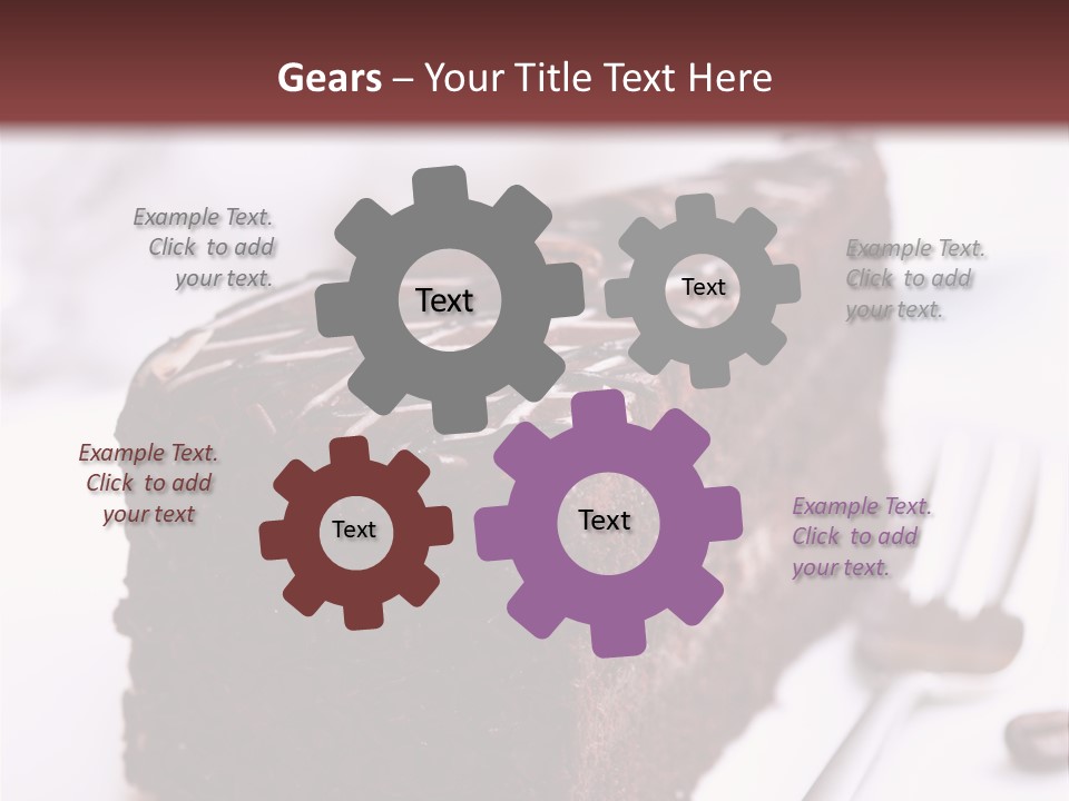 Close Up Chocolate Cake Brown PowerPoint Template