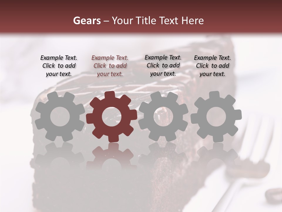 Close Up Chocolate Cake Brown PowerPoint Template
