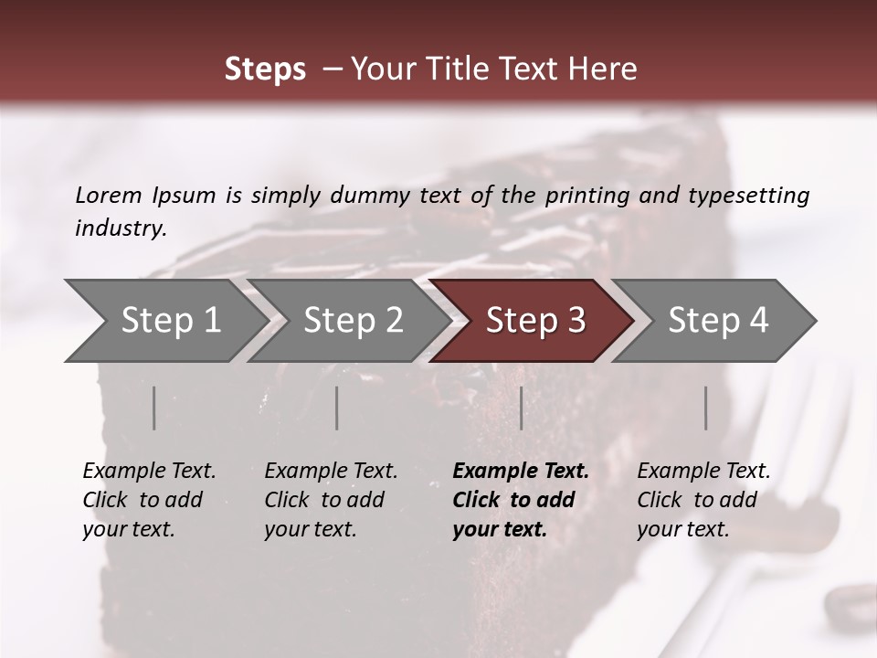 Close Up Chocolate Cake Brown PowerPoint Template
