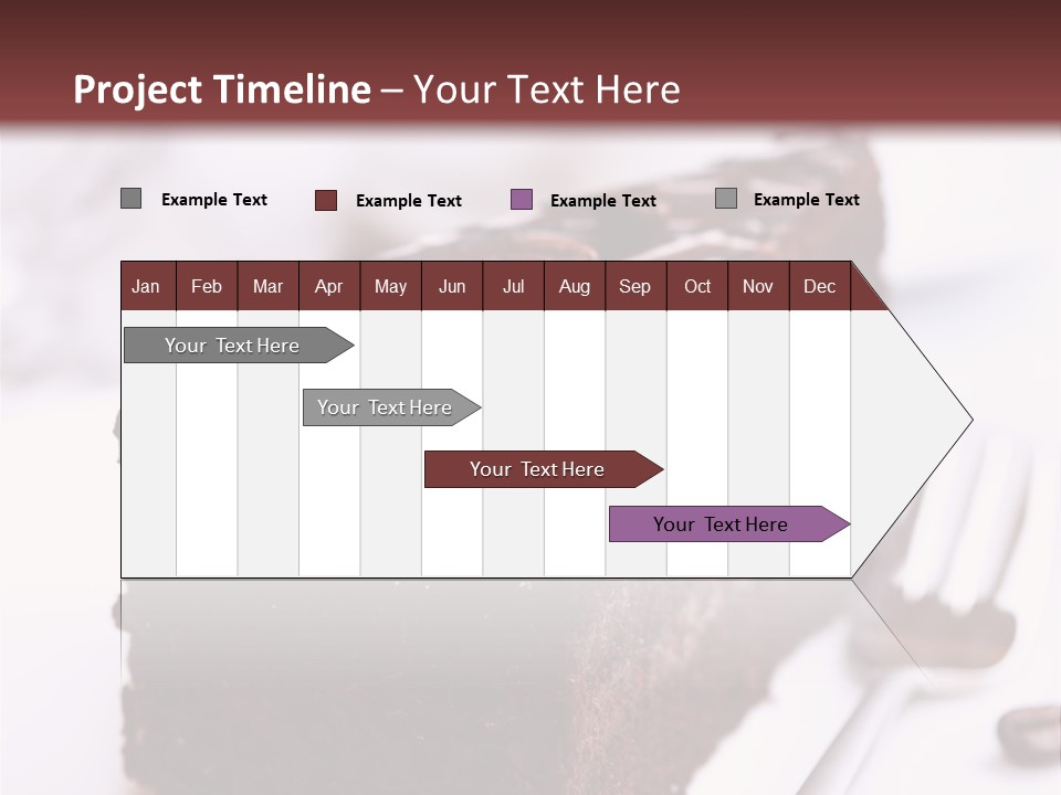 Close Up Chocolate Cake Brown PowerPoint Template