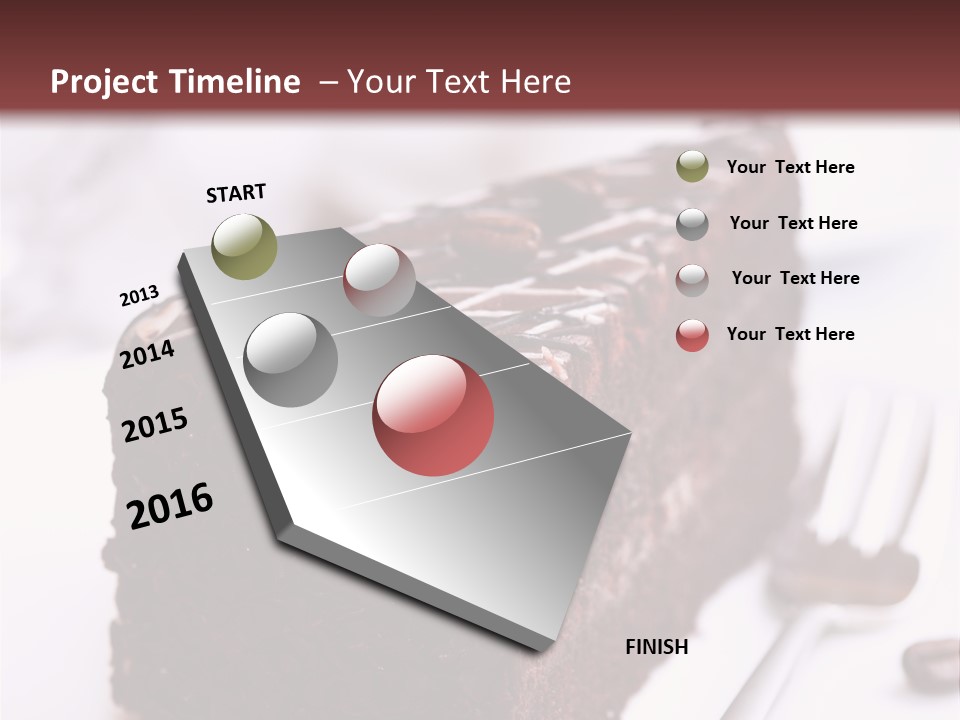 Close Up Chocolate Cake Brown PowerPoint Template