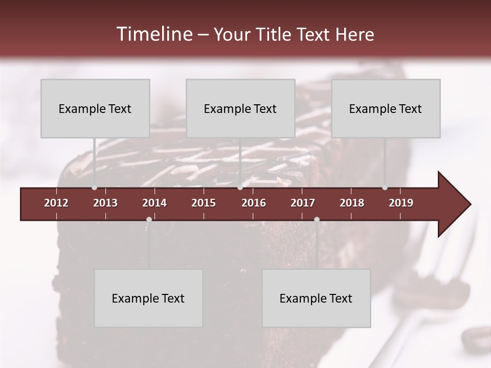 Close Up Chocolate Cake Brown PowerPoint Template