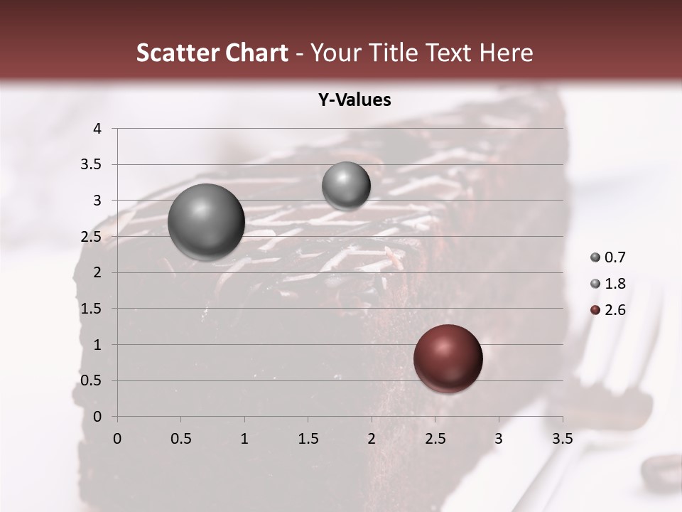 Close Up Chocolate Cake Brown PowerPoint Template