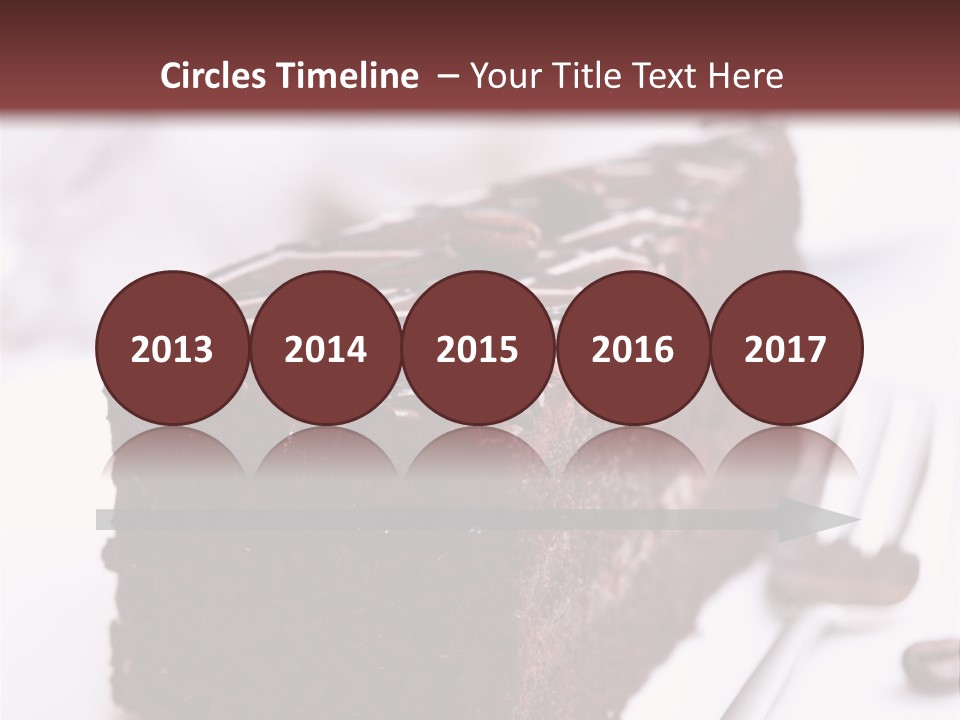 Close Up Chocolate Cake Brown PowerPoint Template