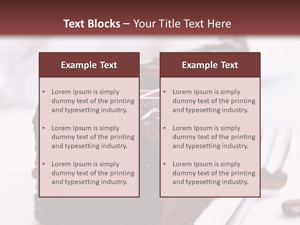 Close Up Chocolate Cake Brown PowerPoint Template