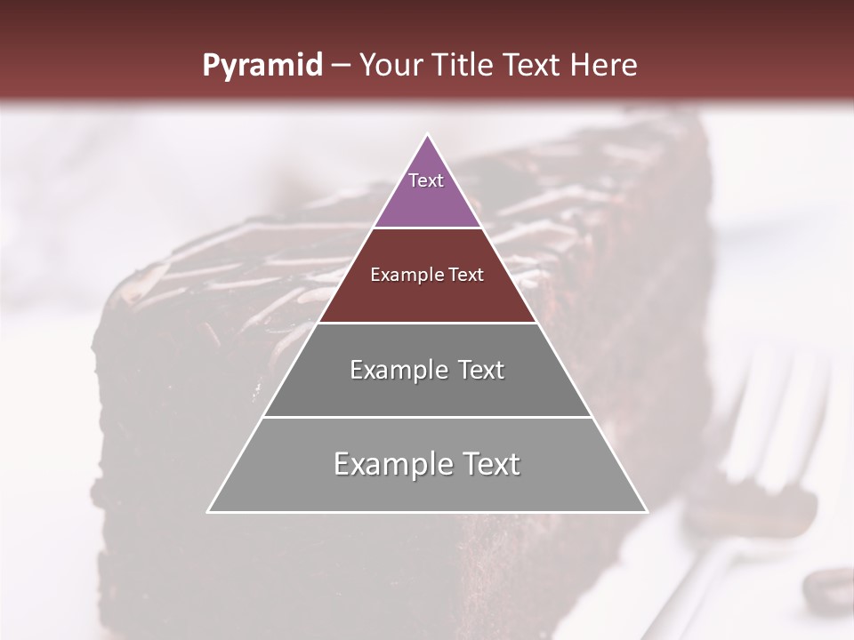 Close Up Chocolate Cake Brown PowerPoint Template