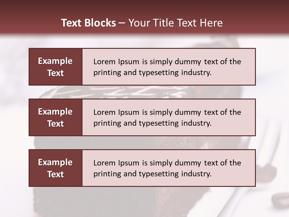 Close Up Chocolate Cake Brown PowerPoint Template