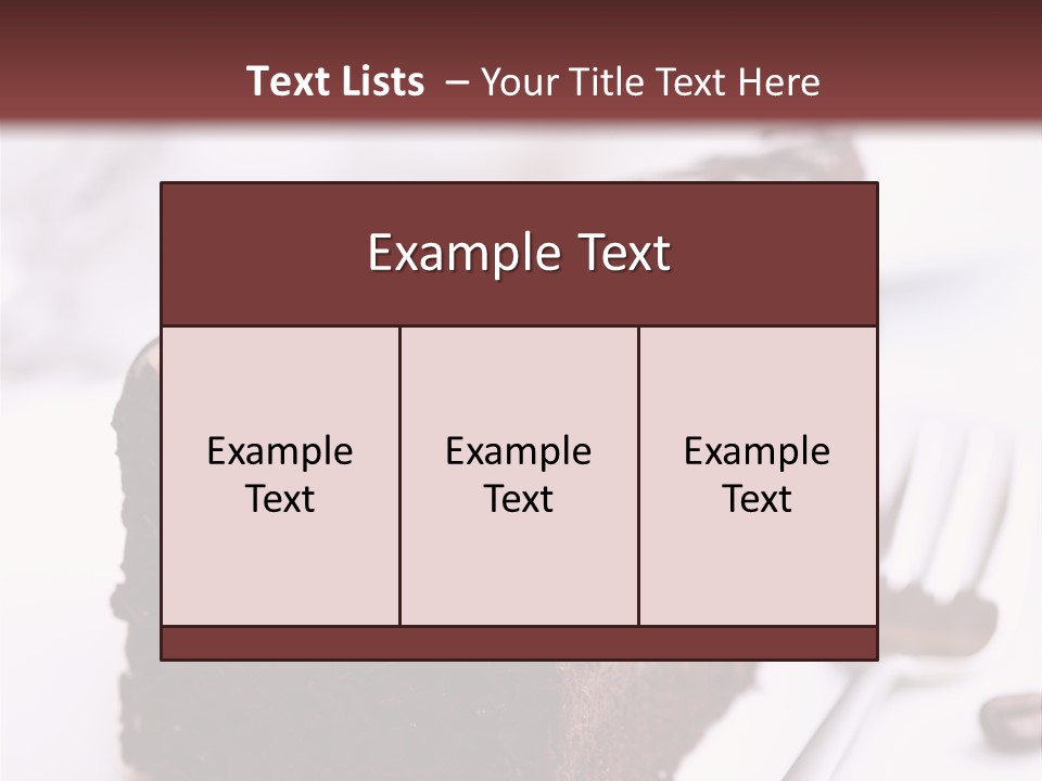 Close Up Chocolate Cake Brown PowerPoint Template