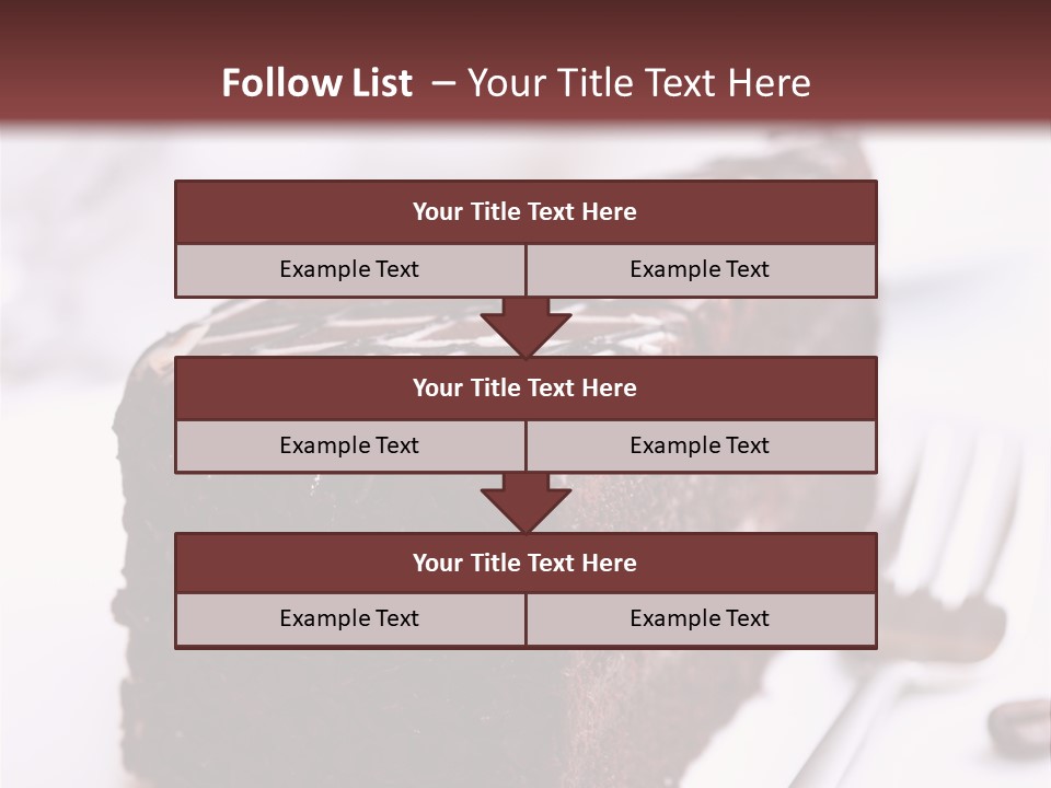 Close Up Chocolate Cake Brown PowerPoint Template