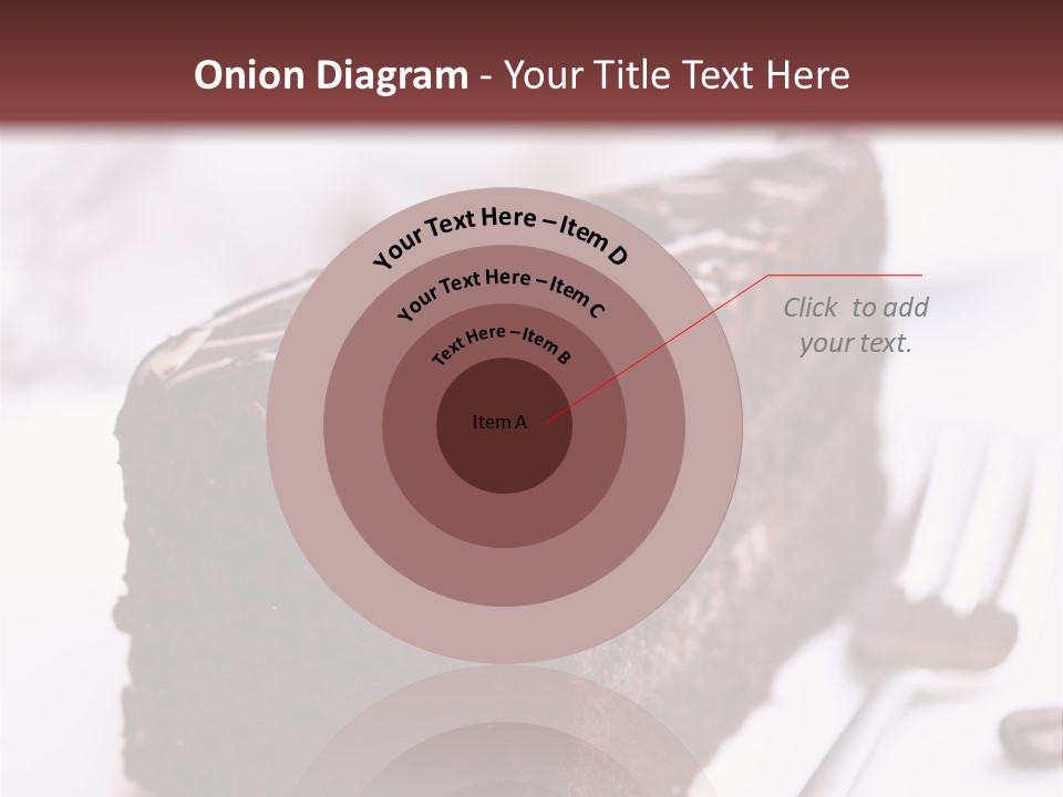 Close Up Chocolate Cake Brown PowerPoint Template