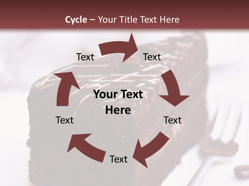 Close Up Chocolate Cake Brown PowerPoint Template