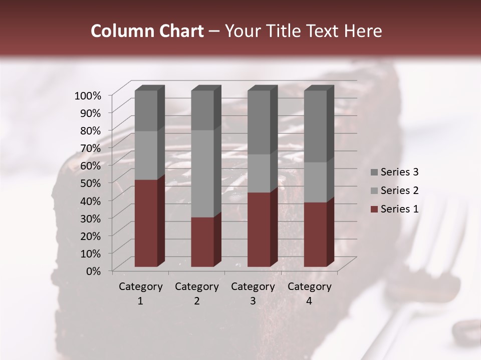 Close Up Chocolate Cake Brown PowerPoint Template