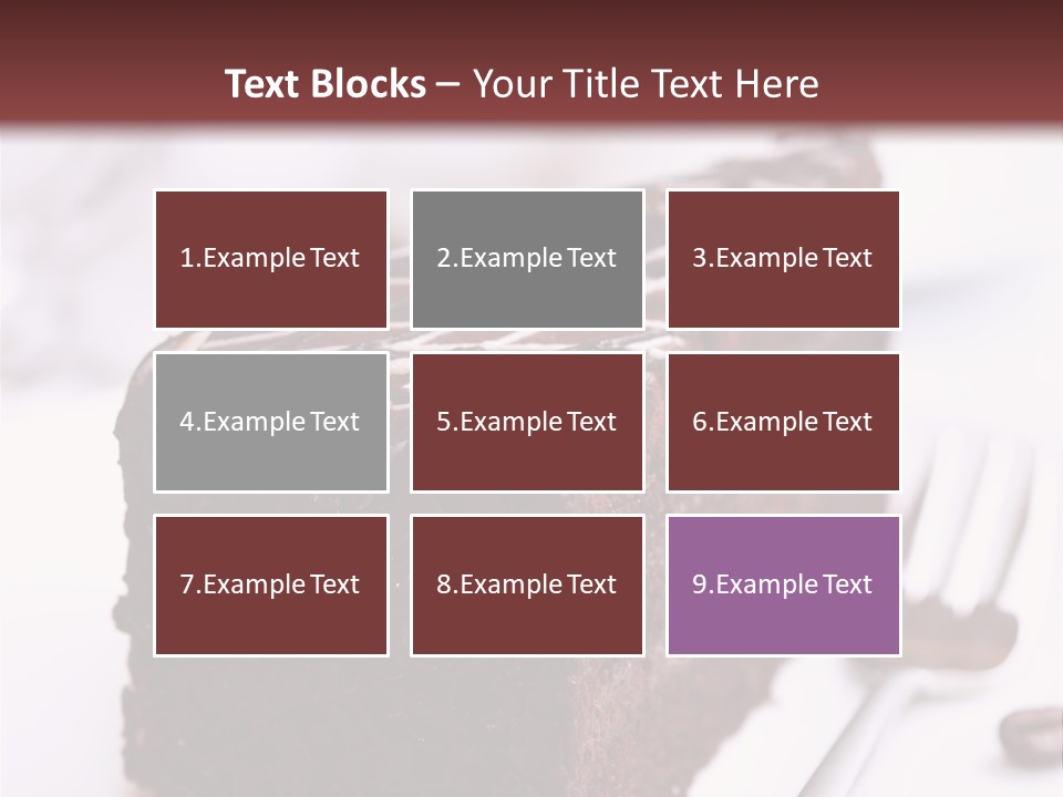 Close Up Chocolate Cake Brown PowerPoint Template