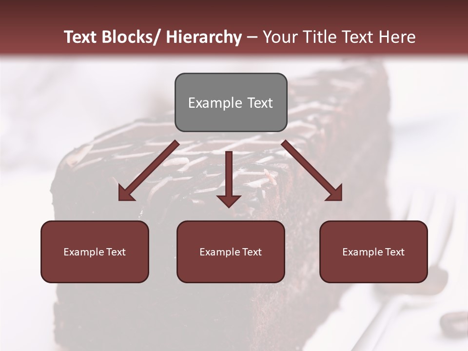 Close Up Chocolate Cake Brown PowerPoint Template