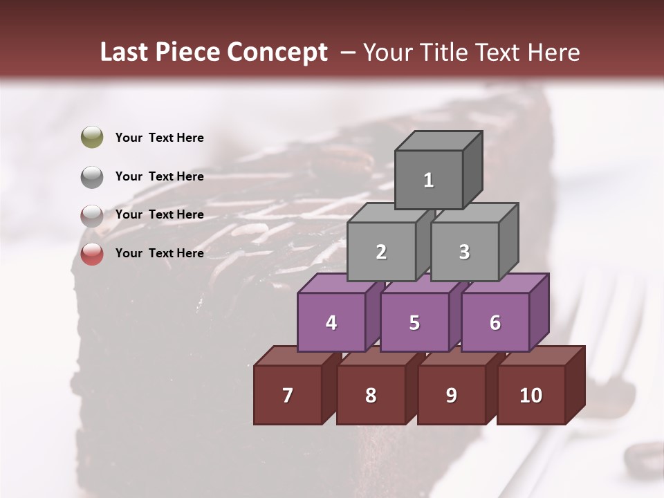 Close Up Chocolate Cake Brown PowerPoint Template