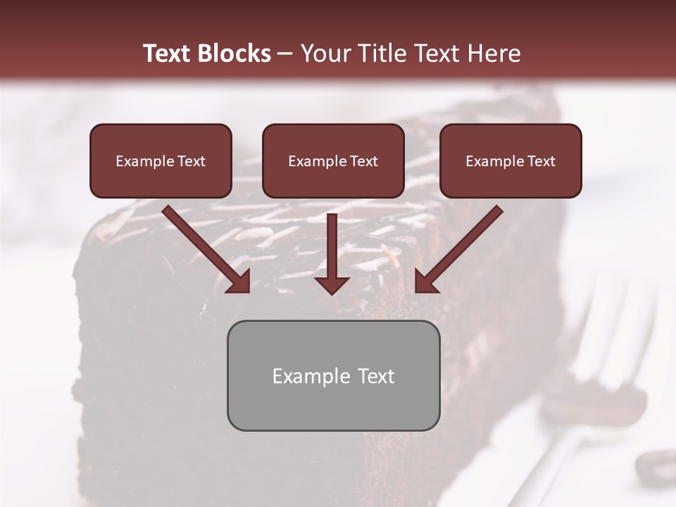 Close Up Chocolate Cake Brown PowerPoint Template